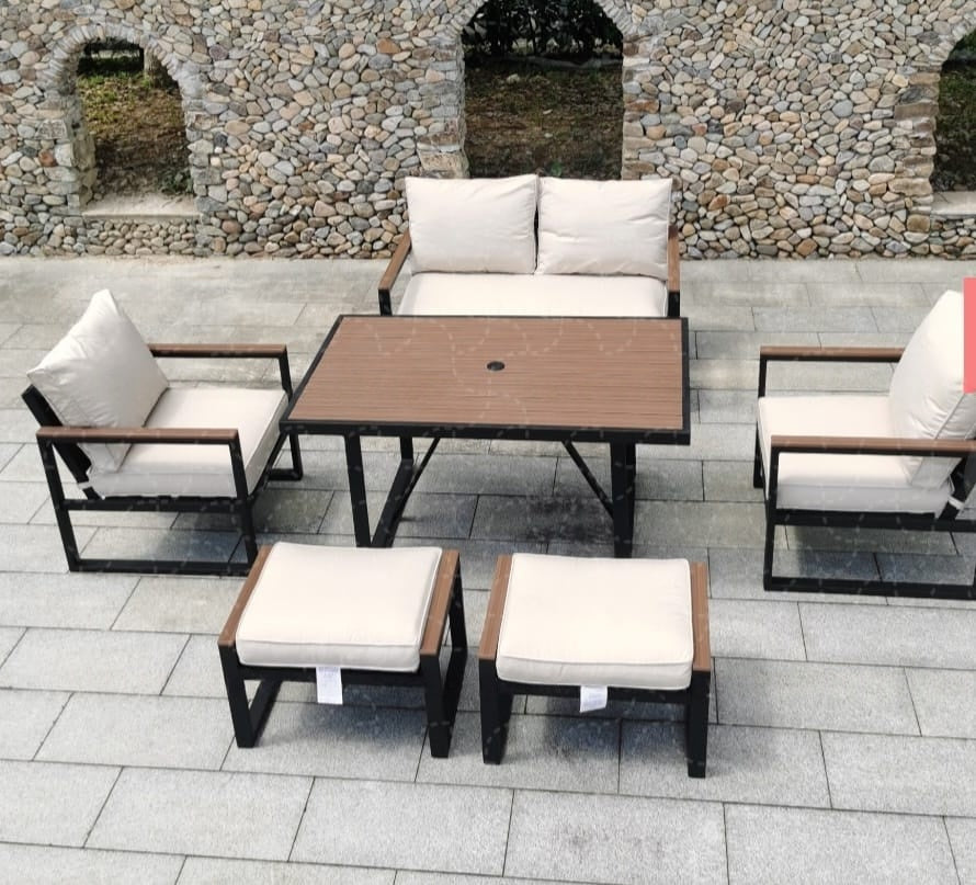 Casa Fiora Modern 6-Piece Outdoor Conversation Set