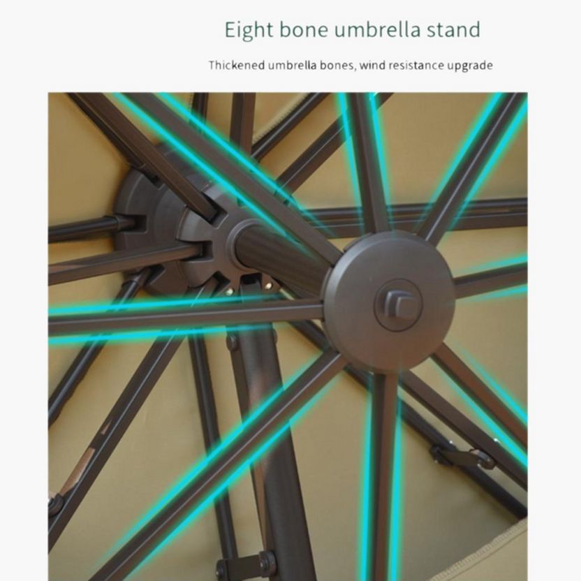 Casa Fiora Adjustable Outdoor Patio Umbrella with Rotating Handle, Durable Aluminum