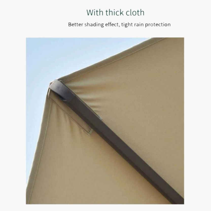 Casa Fiora Adjustable Outdoor Patio Umbrella with Rotating Handle, Durable Aluminum