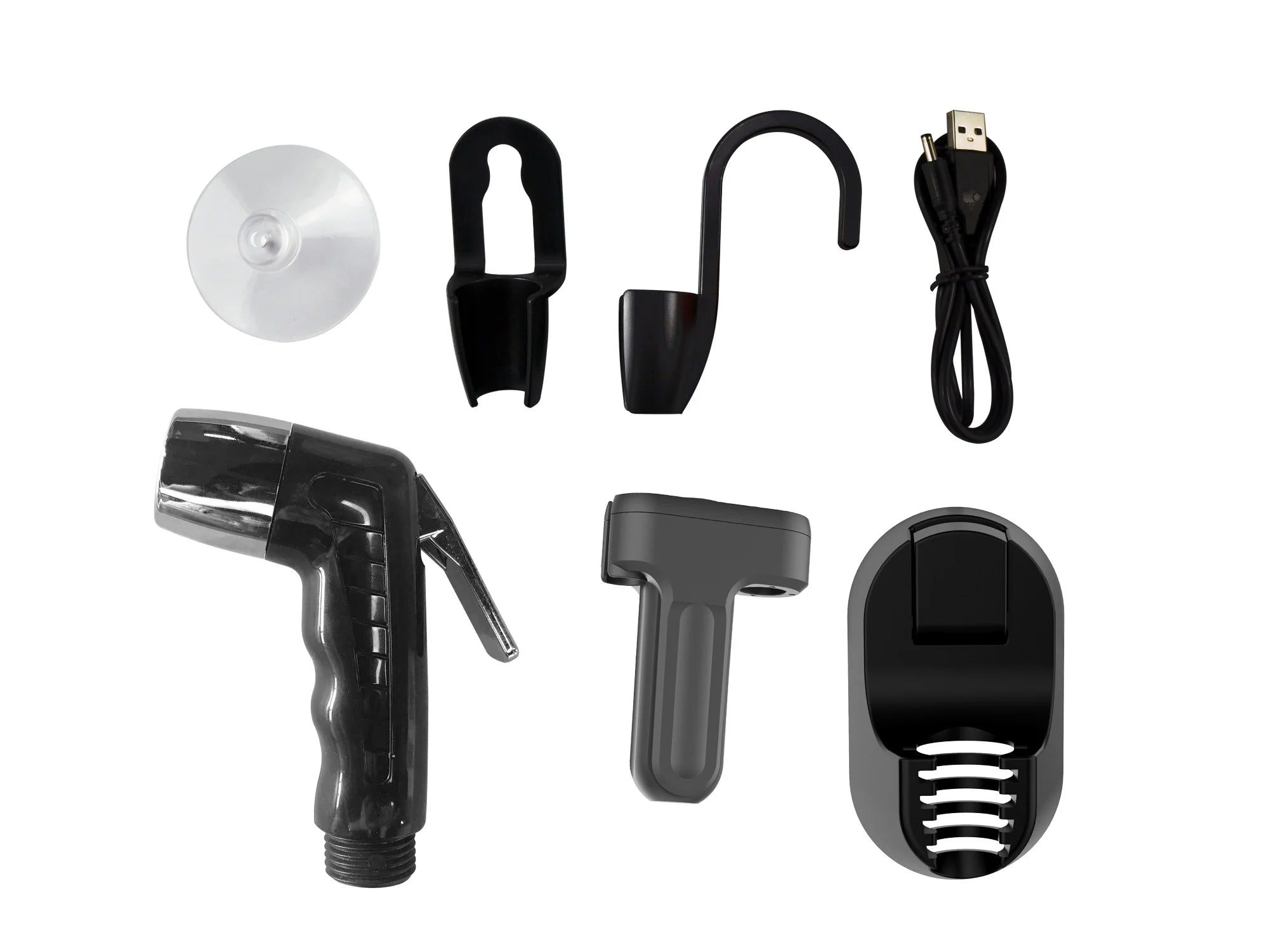 Portable Shattaf Electric Bidet Camping Shower Sprayer Pump Kits With Bucket Hand Holder Sets