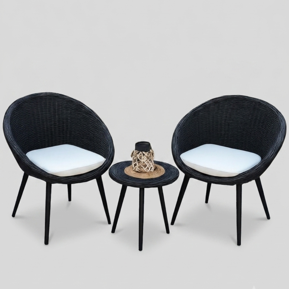 Casa Fiora Outdoor Bistro Set – 2 Chairs & Side Table