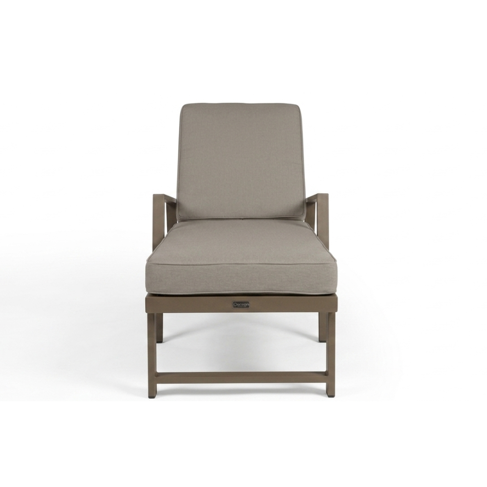 Casa Fiora Brown Aluminum Outdoor Sun Lounger( 1- SunBed Only)