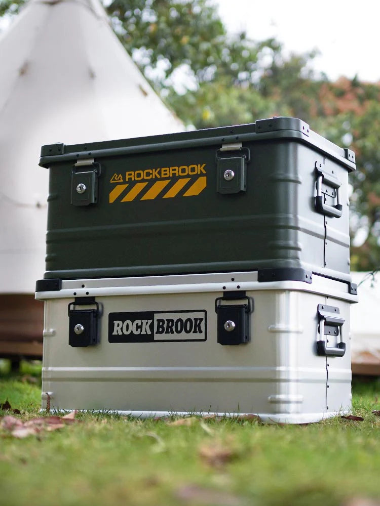 Casa Fiora Portable Storage Box 50L Camping Hand Box with Folding Stand Lock