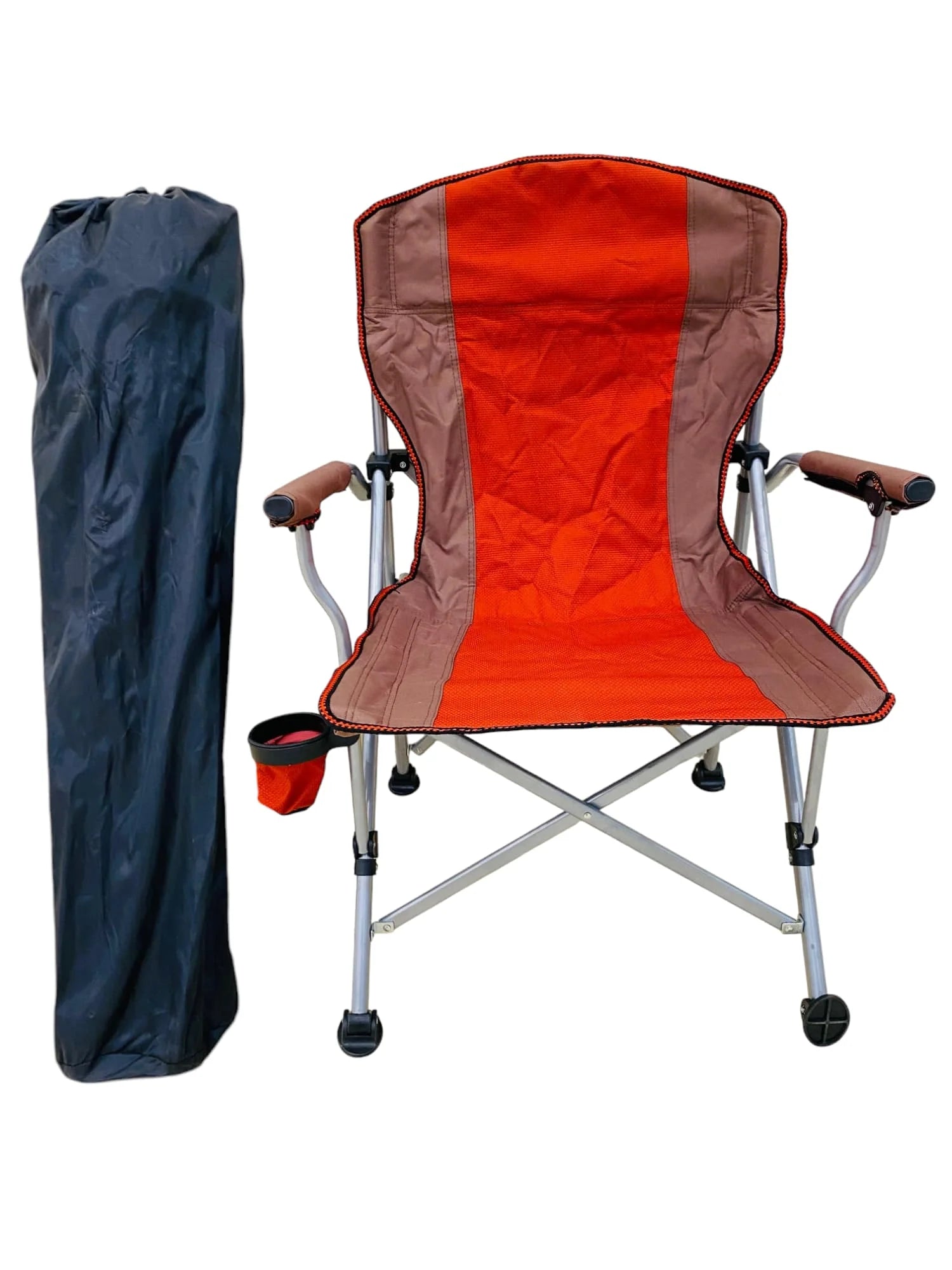 Casa Fiora Portable Camping Folding Chair with Cup Holder and Carry Bag
