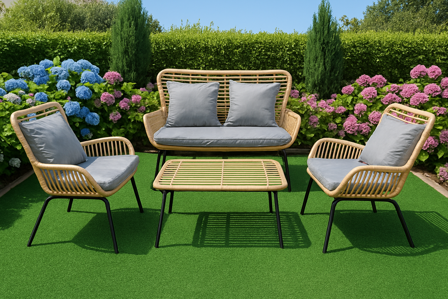 Casa Fiora Elegant Rattan Outdoor Seating Collection