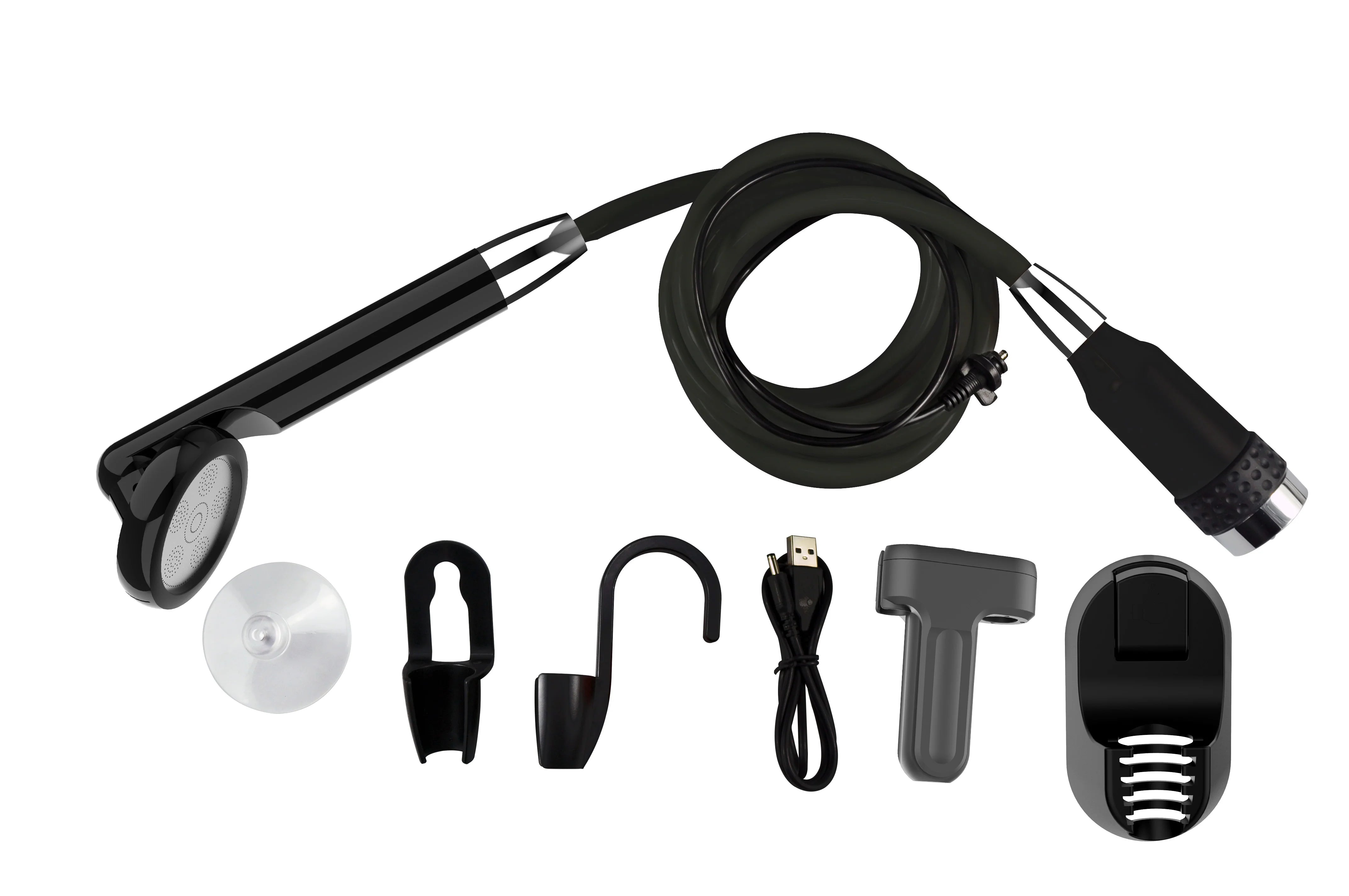 Portable Shattaf Electric Bidet Camping Shower Sprayer Pump Kits With Bucket Hand Holder Sets