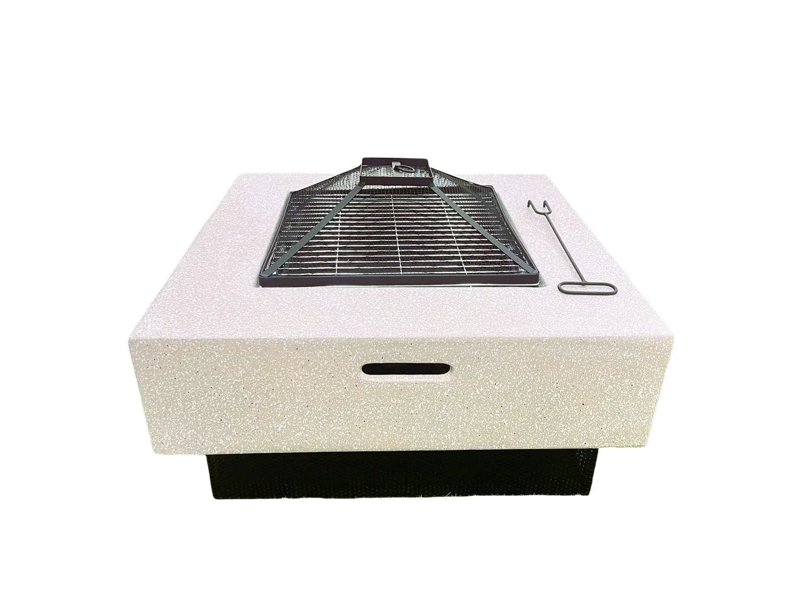 Casa Fiora Portable Outdoor Fire Pit BBQ Grill Garden Stove Fireplace Square Shape