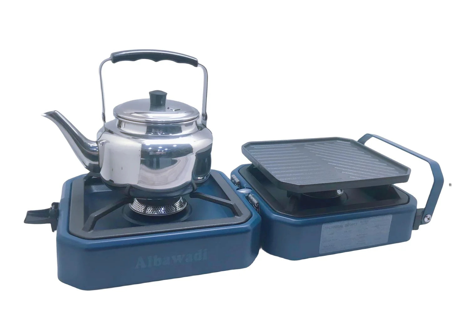 portable Foldable Camping Gas Stove with Grill Two Adjustable Burners 16000 BTU