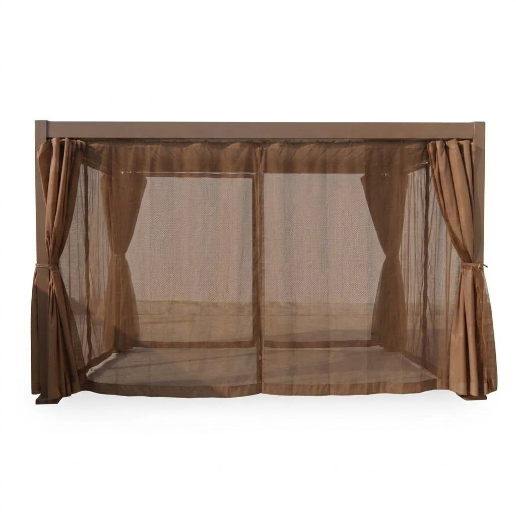 Casa Fiora Prestige 3x4M Aluminum Louver Pergola with Manual Roof(Beige Color)