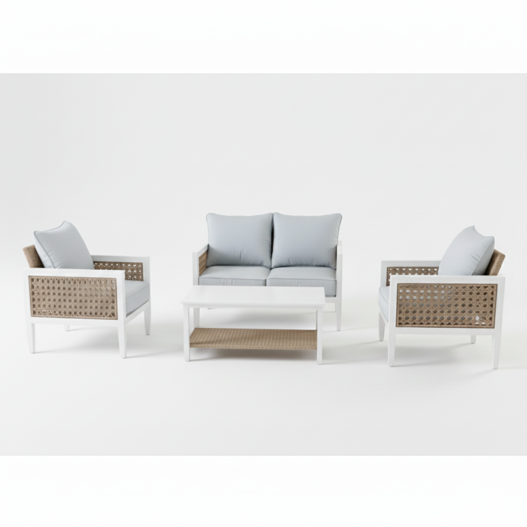 Casa Fiora4 Seater Aluminum Rattan Lounge Set