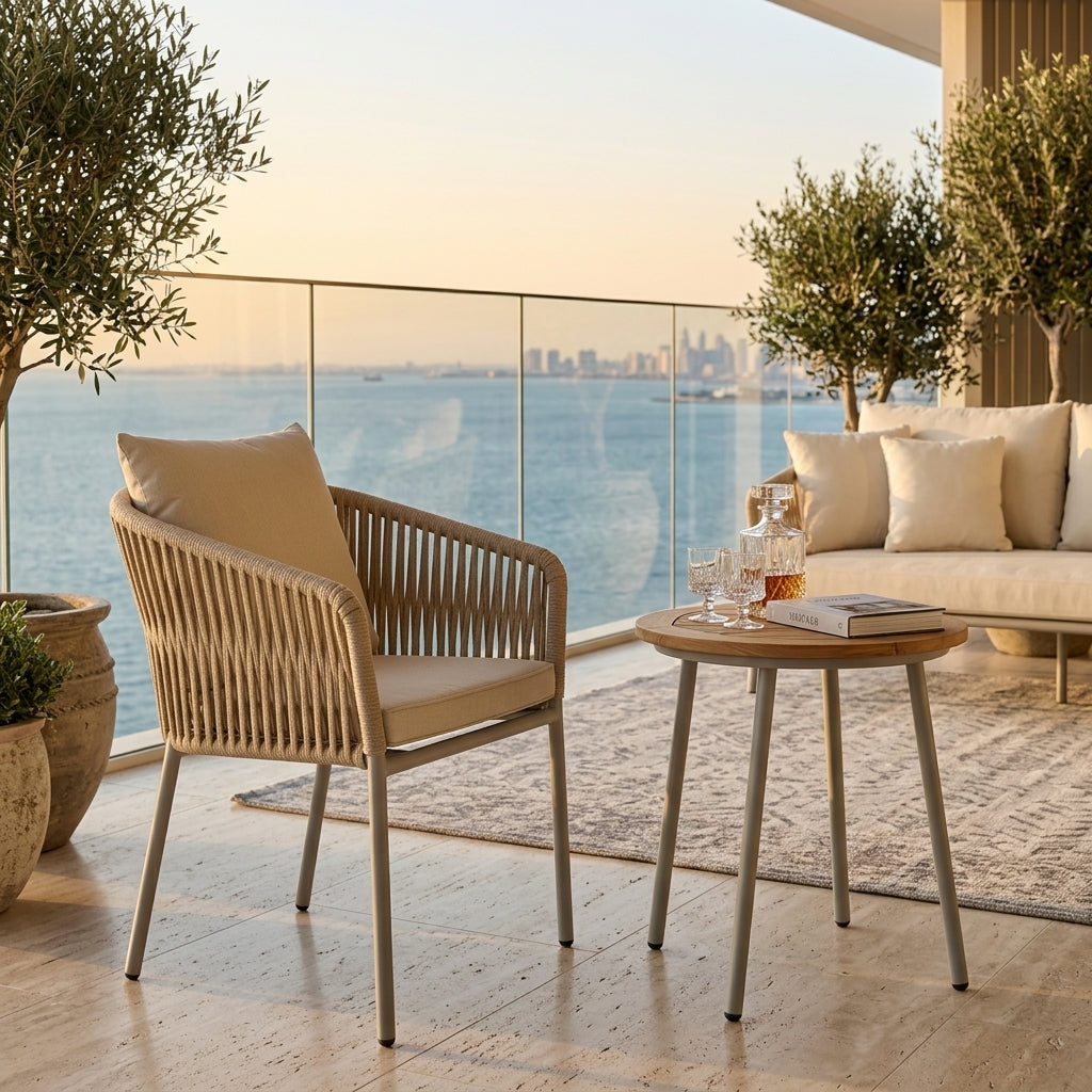 Casa Fiora Luxury Outdoor Rope Accent Chair