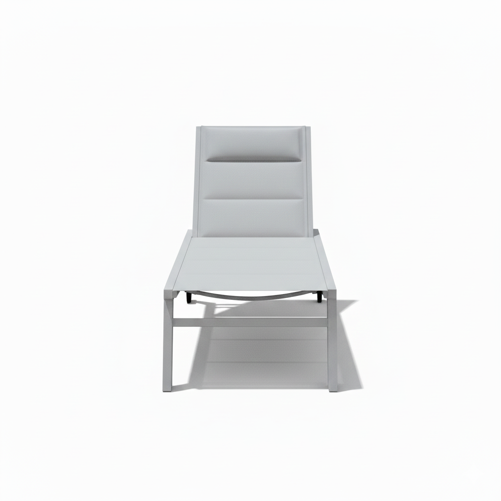 CasaFiora Elite White Aluminum Sunbed – Durable Outdoor Lounger