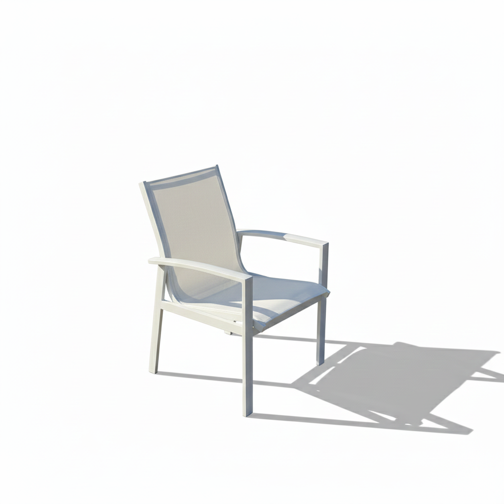 CasaFiora Aluminum Frame Patio Chair – White