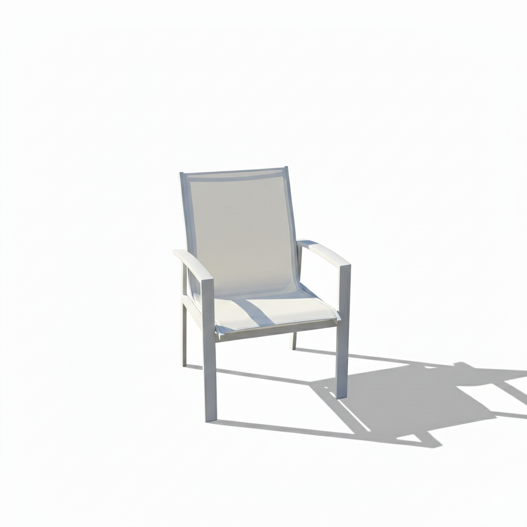CasaFiora Aluminum Frame Patio Chair – White