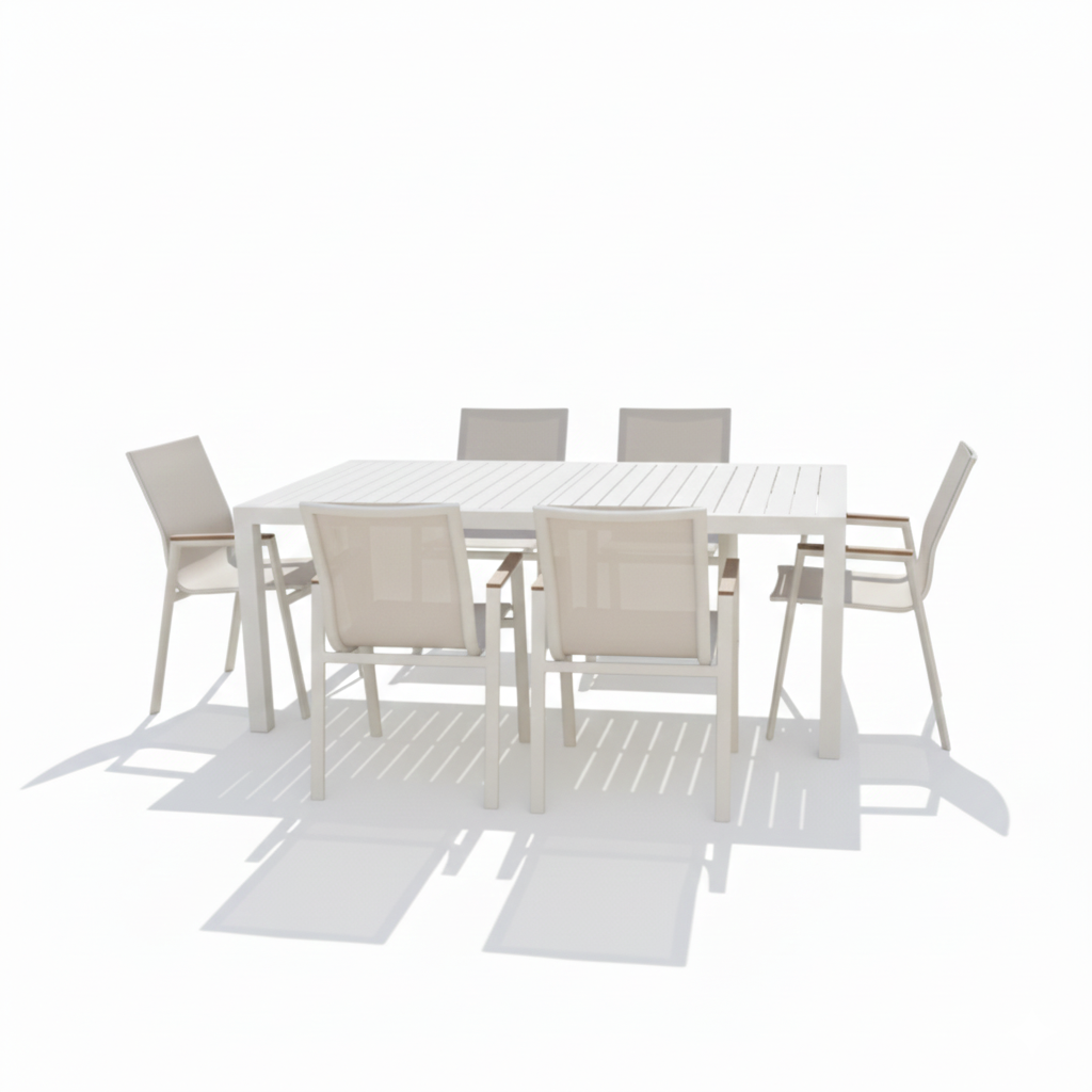 Casa Fiora Contemporary Garden Dining Table & Chairs Set