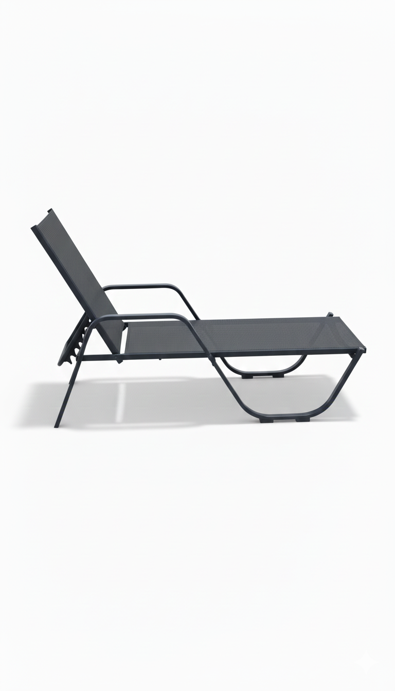 CasaFiora Outdoor Textilene Sun Lounger – Adjustable & Durable
