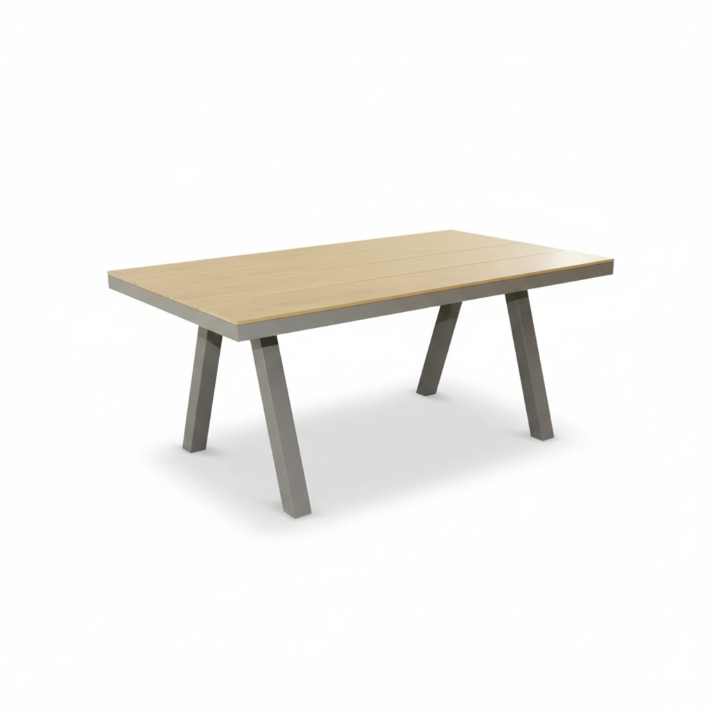 CasaFiora EliteLine Aluminium & WPC Modern Outdoor Dining Table