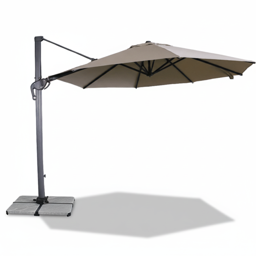 Casa Fiora 11.5ft Square Rotating Offset Patio Umbrella for Expansive Outdoor Shade