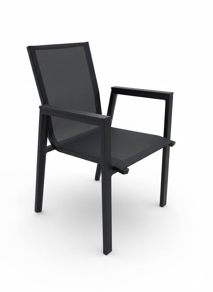 Casa Fiora Outdoor Aluminum Dining Chair – Weather-Resistant