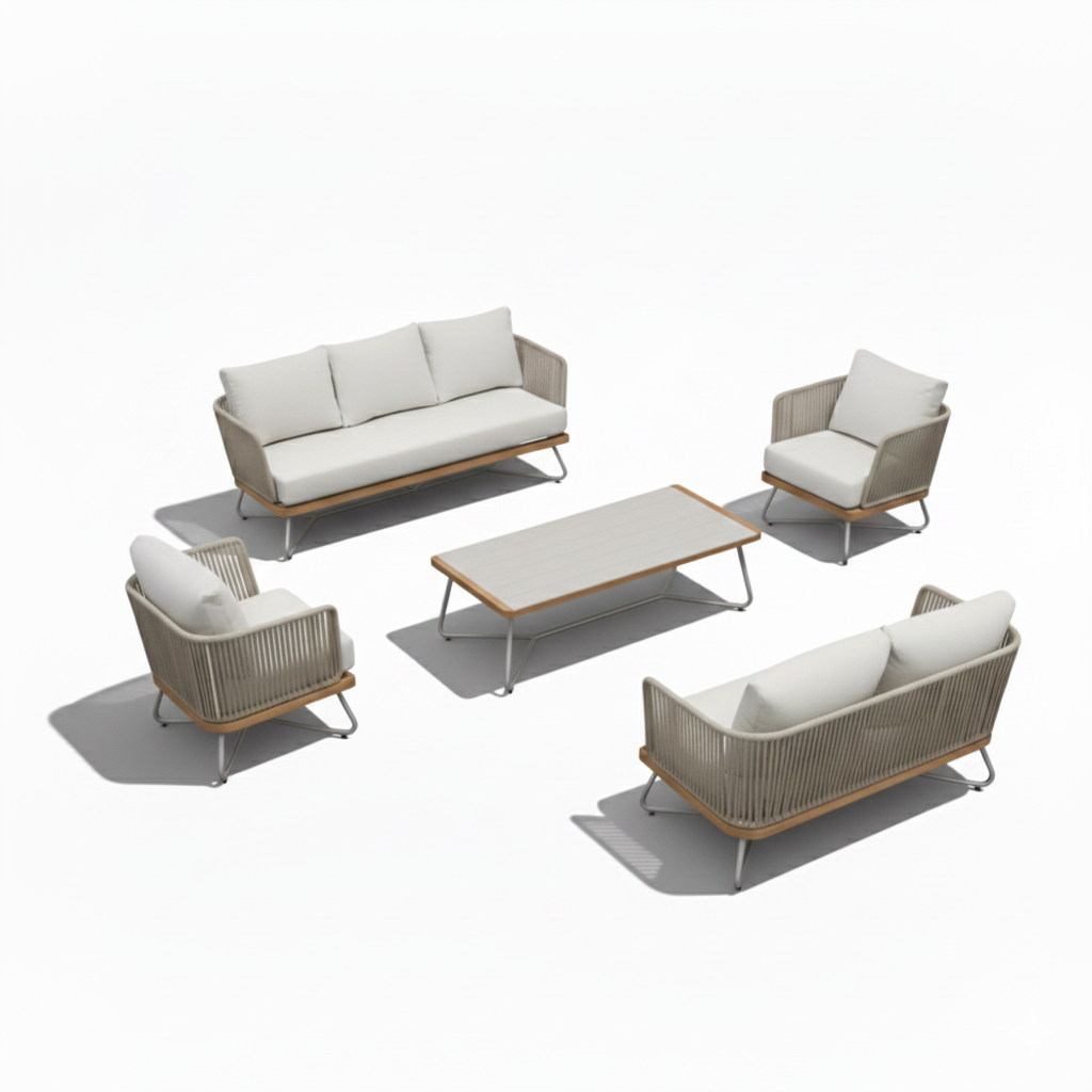 Casa Fiora 7-Seater Aluminum Outdoor Lounge Set