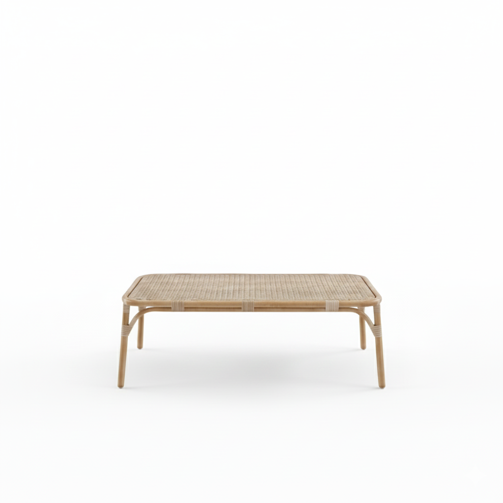 Casa Fiora 4 Seater Aluminium Wood Paint Lounge Set With Blue Cushion