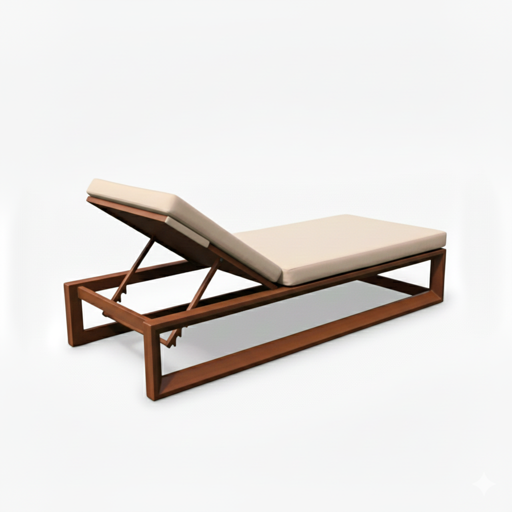 Casa Fiora Aluminum Waterproof Sunbed – Adjustable Outdoor Lounger