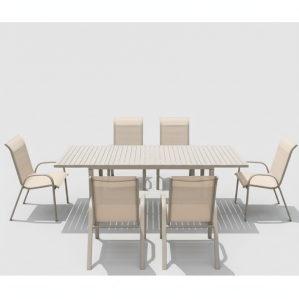 Casa Fiora Large Outdoor Dining Set with Aluminum Frame