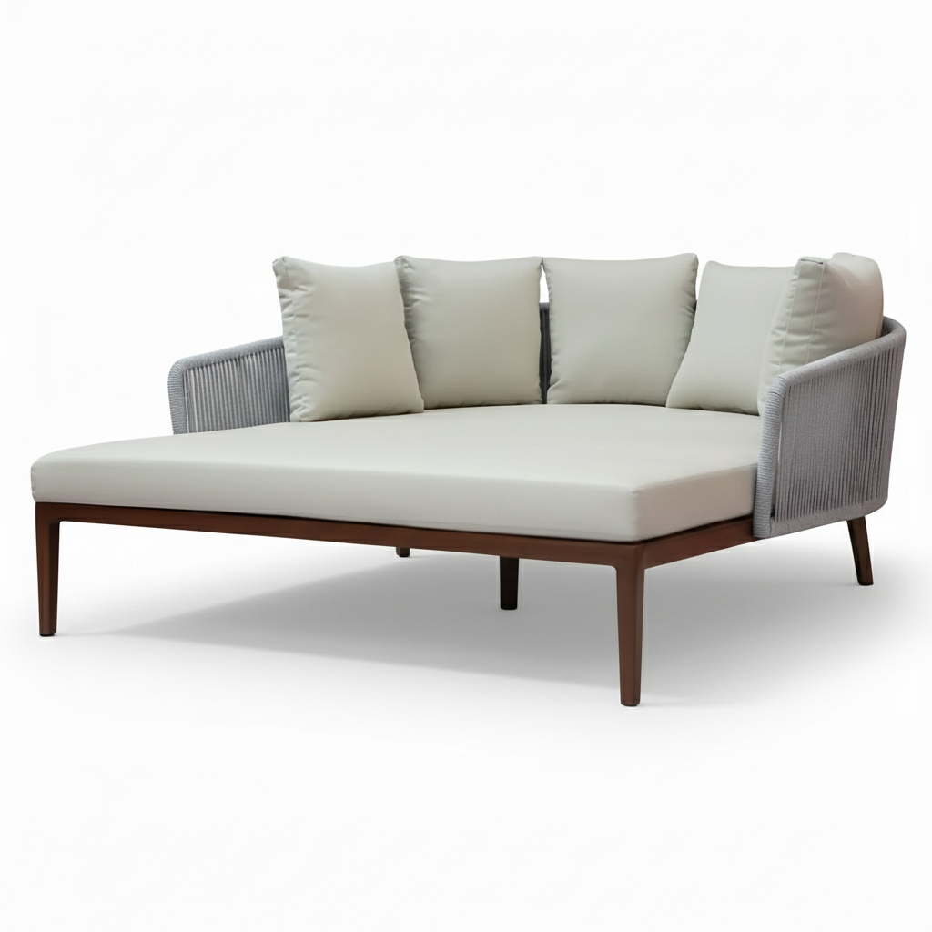 Casa Fiora Double Day Bed - Aluminum Frame, Plush Comfort