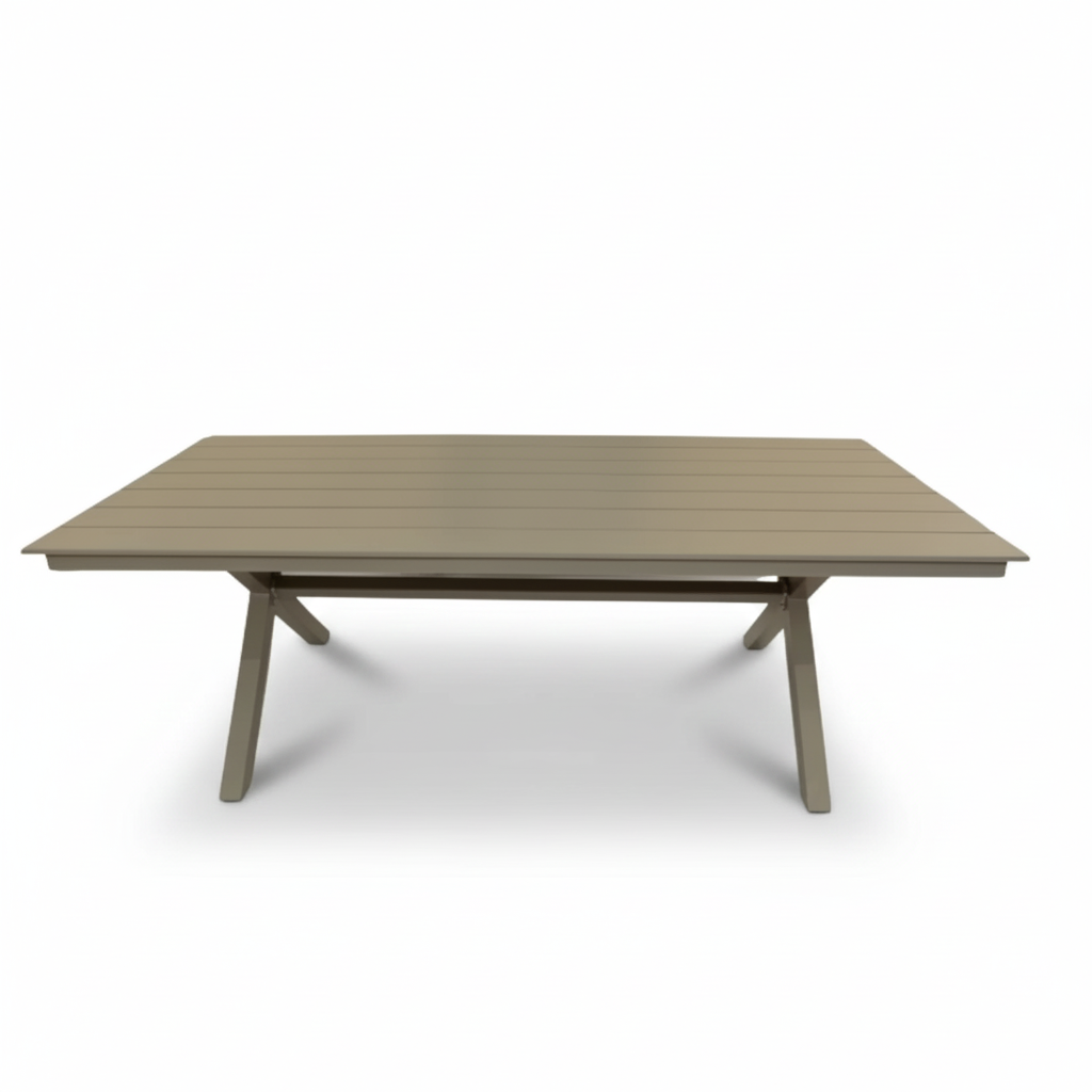 CasaFiora LuxeLine Aluminum Rectangular Garden Dining Table- 10 seaters