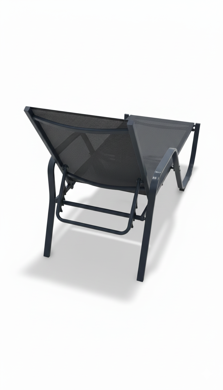 CasaFiora Outdoor Textilene Sun Lounger – Adjustable & Durable