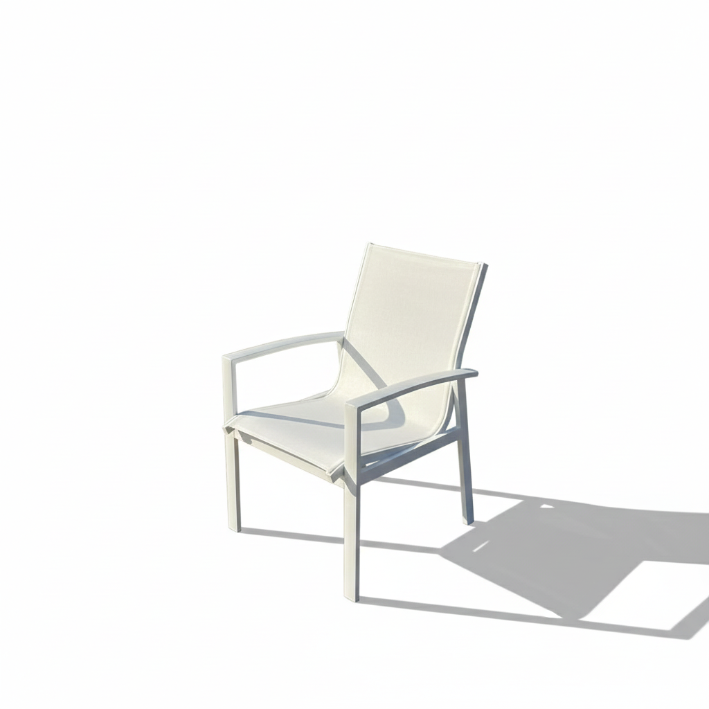 CasaFiora Aluminum Frame Patio Chair – White