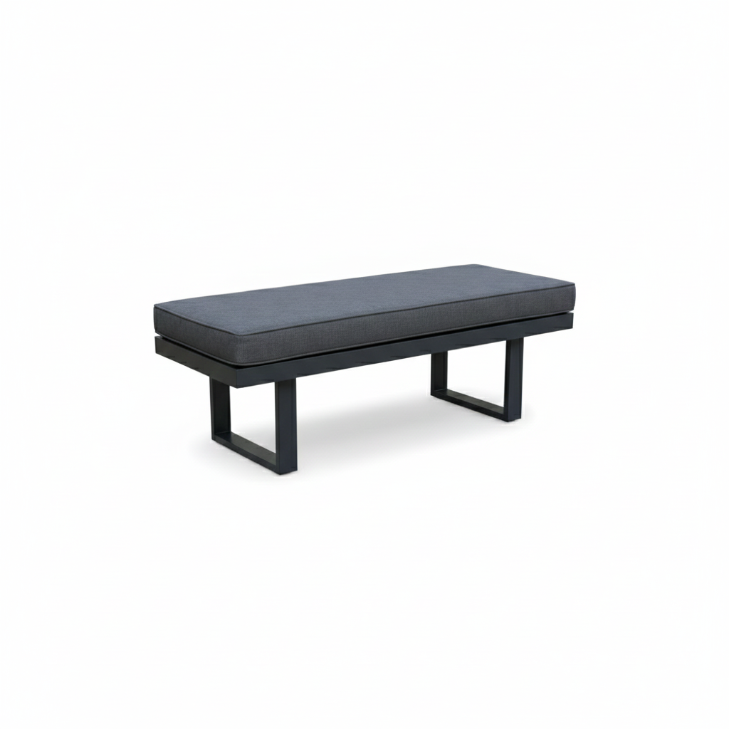 CasaFiora Noir Luxe Outdoor Lounge Sofa Set with Premium All-Weather Cushions