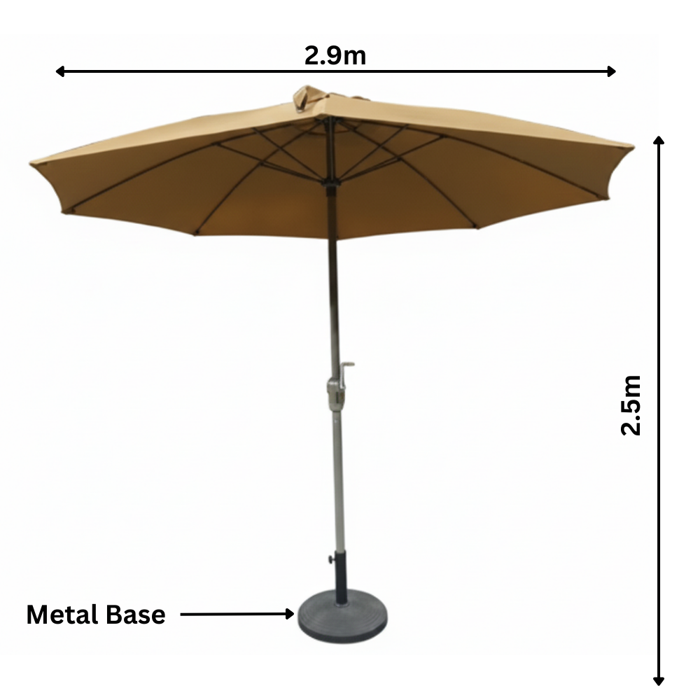 CasaFiora Patio Umbrella with Heavy Metal Base