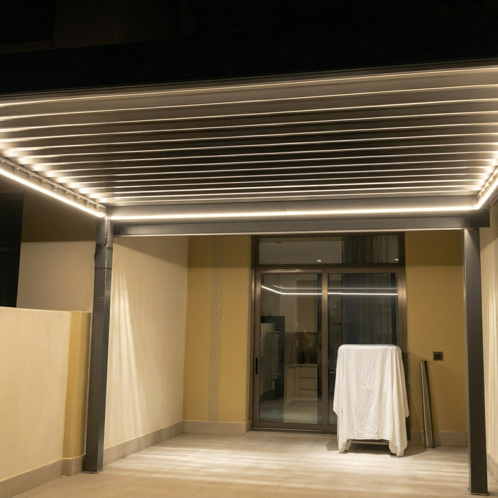 Premium French-Made Pergola LED Neon Flex Strip Light – Warm Yellow Accent Lighting