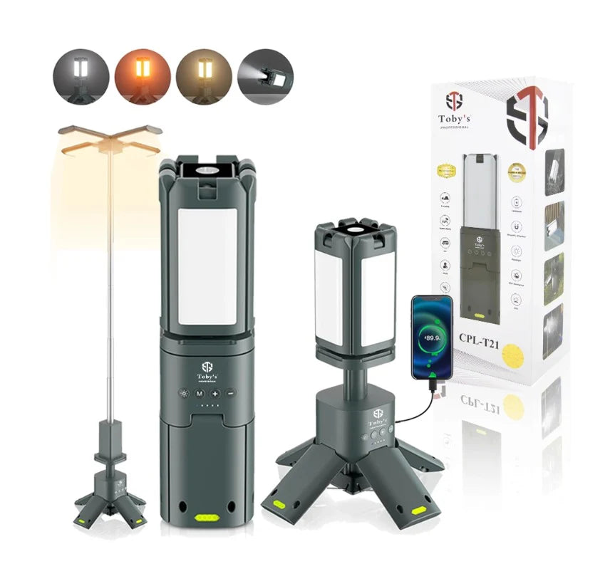 Casa Fiora Portable Camping Light Telescopic LED Light with Magnet IPX5 Waterproof for Camping Hiking