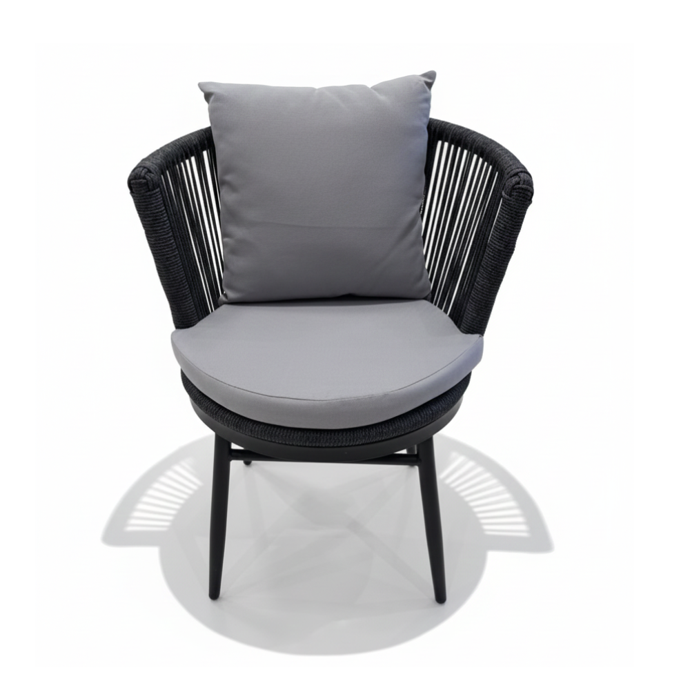 Casa Fiora Outdoor Rope-Weave Lounge Chair – Modern, Comfortable, and Weather-Resistant