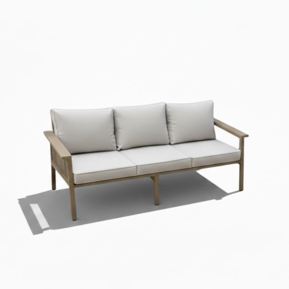 7-Seater Aluminum Outdoor Sofa Set – Khaki