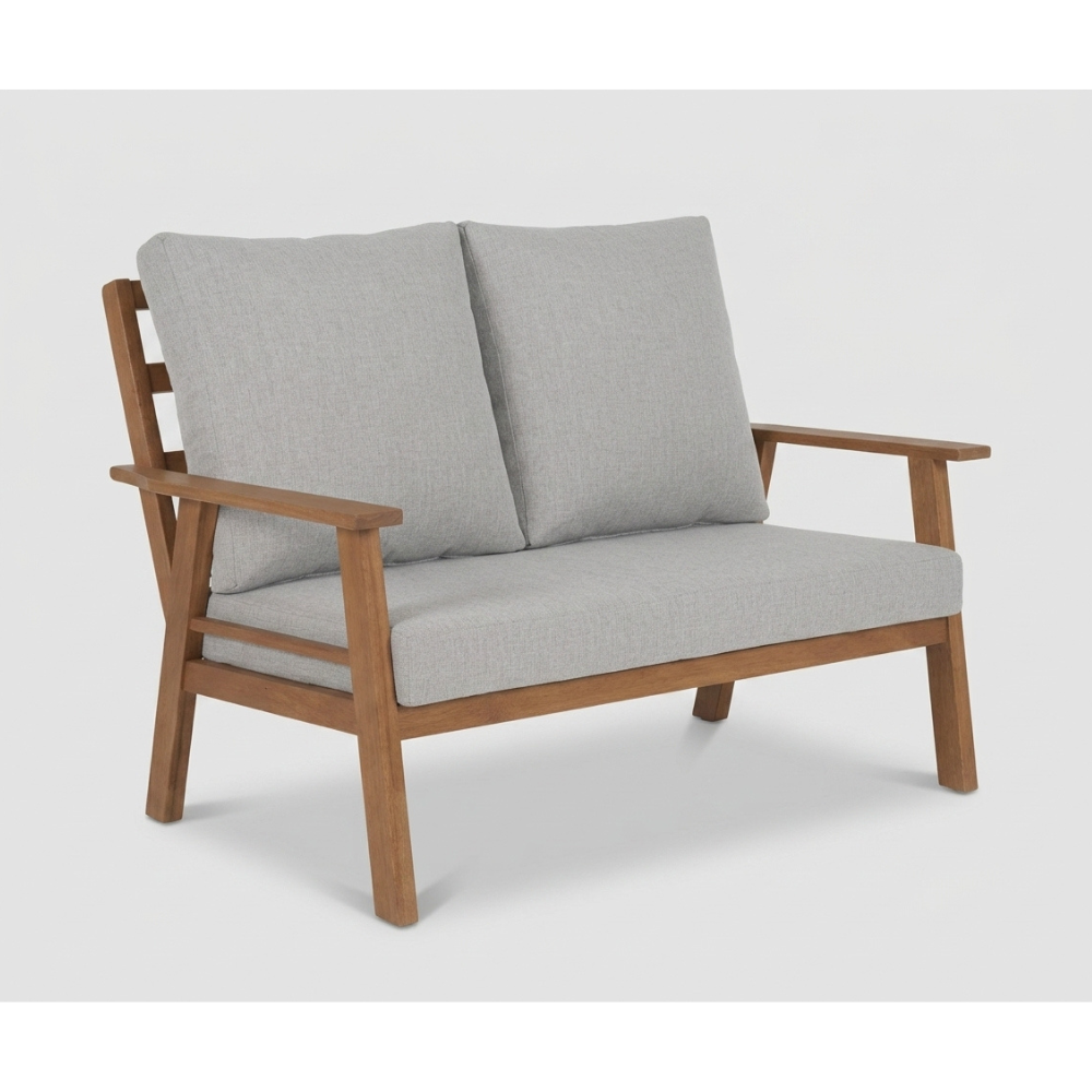 Casa Fiora Aluminum Outdoor Sofa Set with Cushions(Aluminum In Wooden Color )