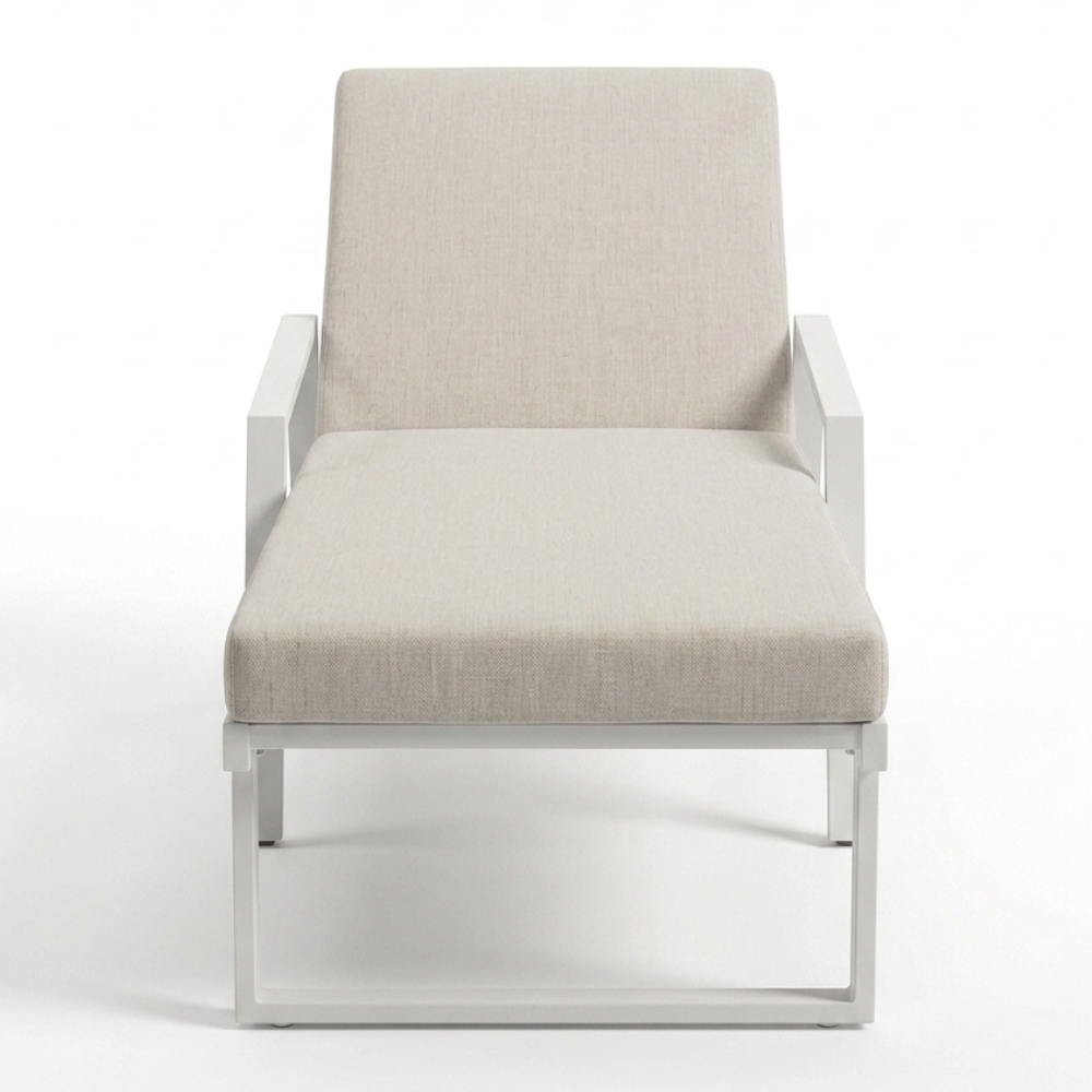 Casa Fiora Aluminum Outdoor Sun Lounger( 1- SunBed Only)