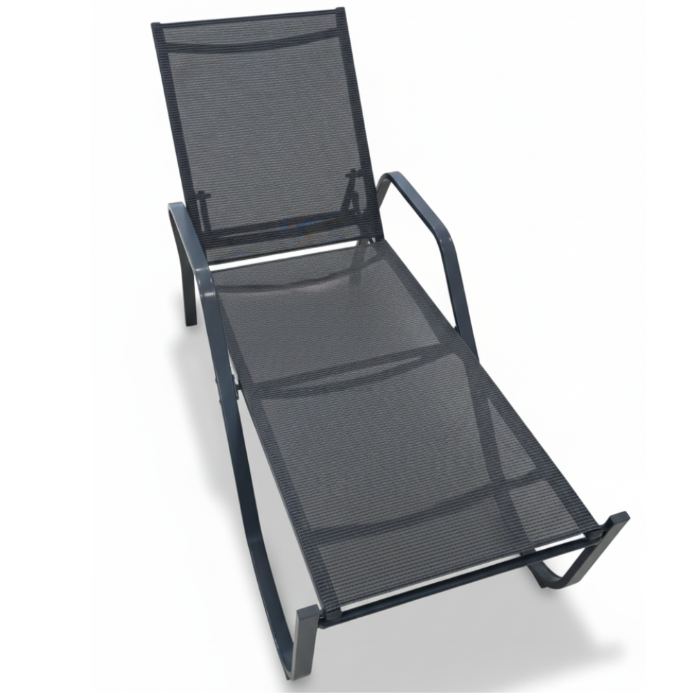 CasaFiora Outdoor Textilene Sun Lounger – Adjustable & Durable