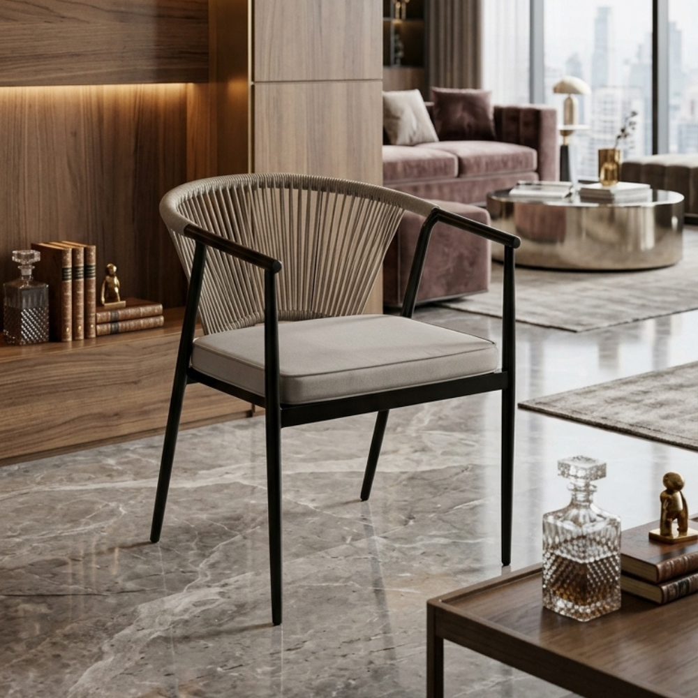 Casa Fiora Modern Rope Accent Chair