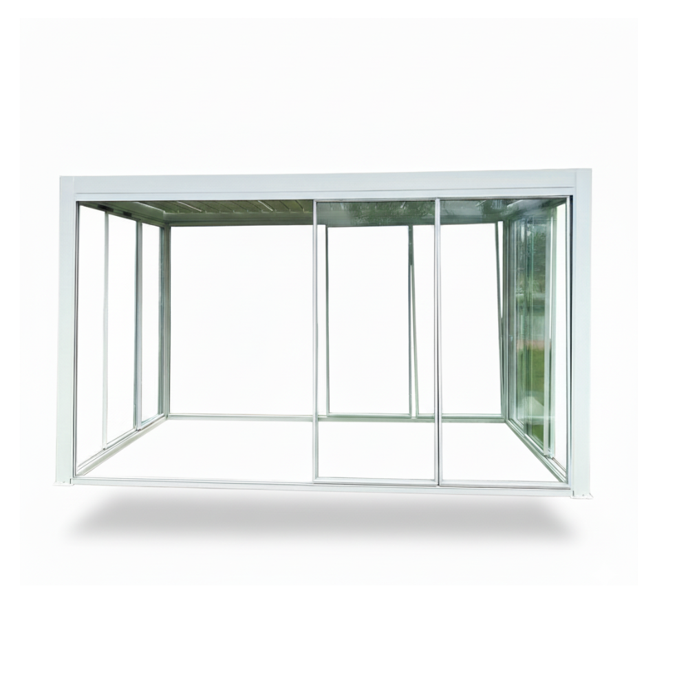 Pure Glass Pergola With Sliding Doors (3x4m)