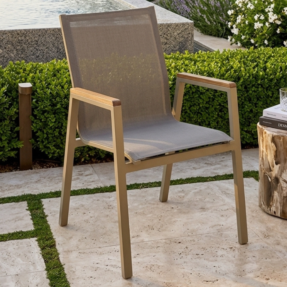Casa Fiora Luxury Aluminum Outdoor Dining Chair