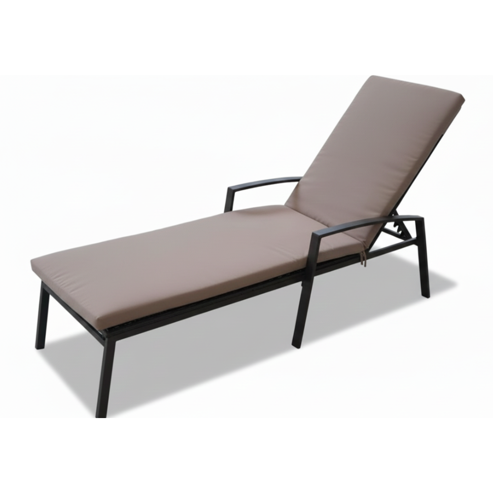 Casa Fiora  Premium Aluminum Outdoor Sunbed with Adjustable Backrest & Weather-Resistant Cushion