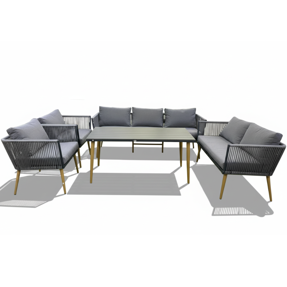 Casa Fiora 7 Seater Rope Design Lounge Set