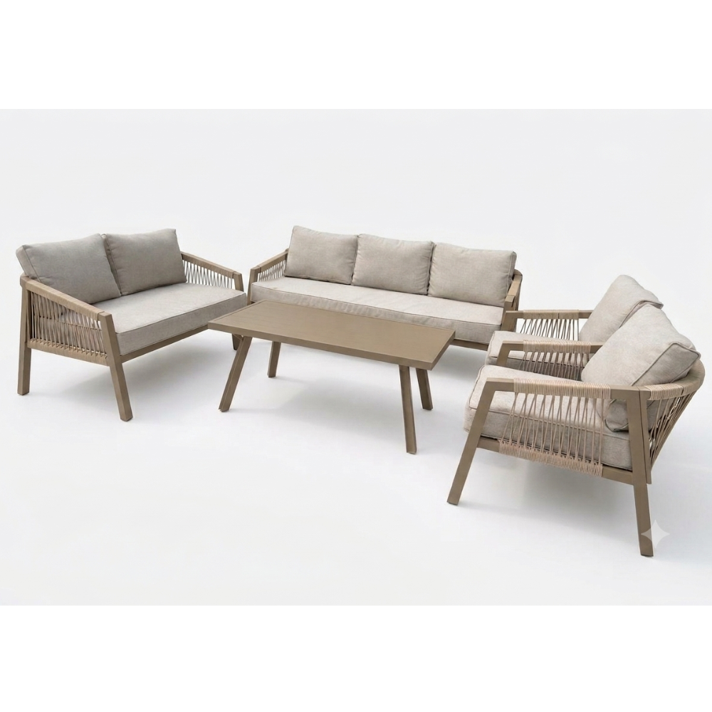 Casa Fiora 7-Seater Outdoor Garden Sofa with Weather-Resistant Fabric, Comfy Cushions