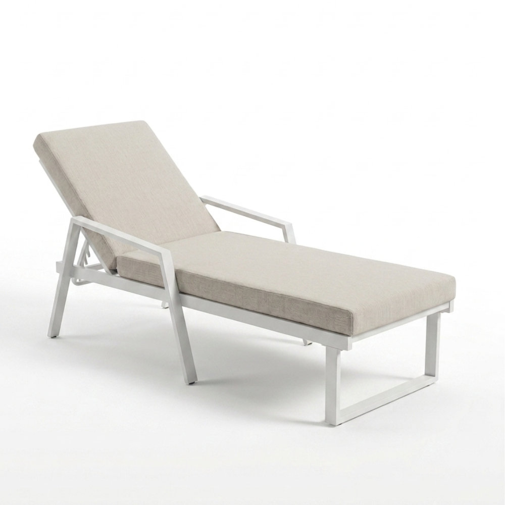 Casa Fiora Aluminum Outdoor Sun Lounger( 1- SunBed Only)
