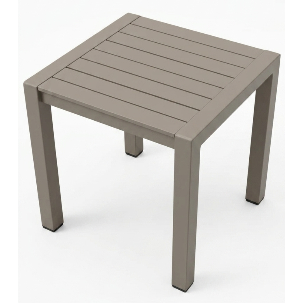 Casa Fiora -Khaki -Aluminum Outdoor Square Side Table