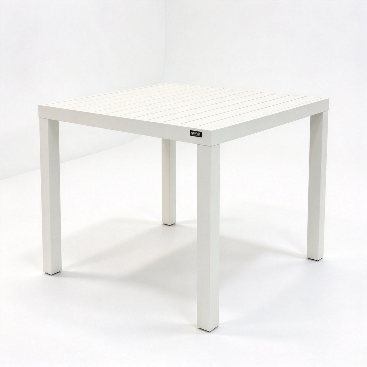 Casa Fiora Modern Outdoor Slatted Aluminum Dining Table-White
