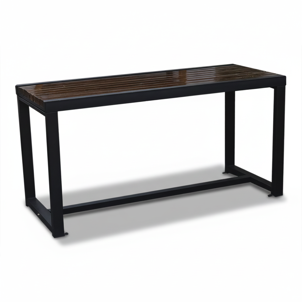 Casa Fiora Outdoor Picnic Table Set with Wooden Slats & Metal Frame